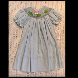 Rosalina boutique smocked frog dress - NWT